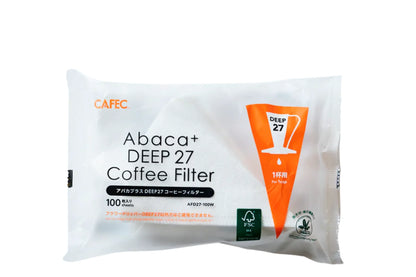 Cafec Abaca+ Deep27 Coffee Filters AFD27-100W - 100 sheets