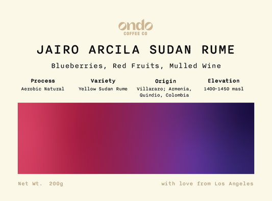 Colombia Jairo Arcila Yellow Sudan Rume Natural - 200g