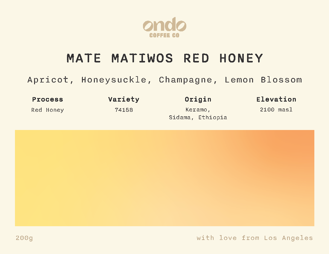 Ethiopia Mate Matiwos Red Honey - 200g